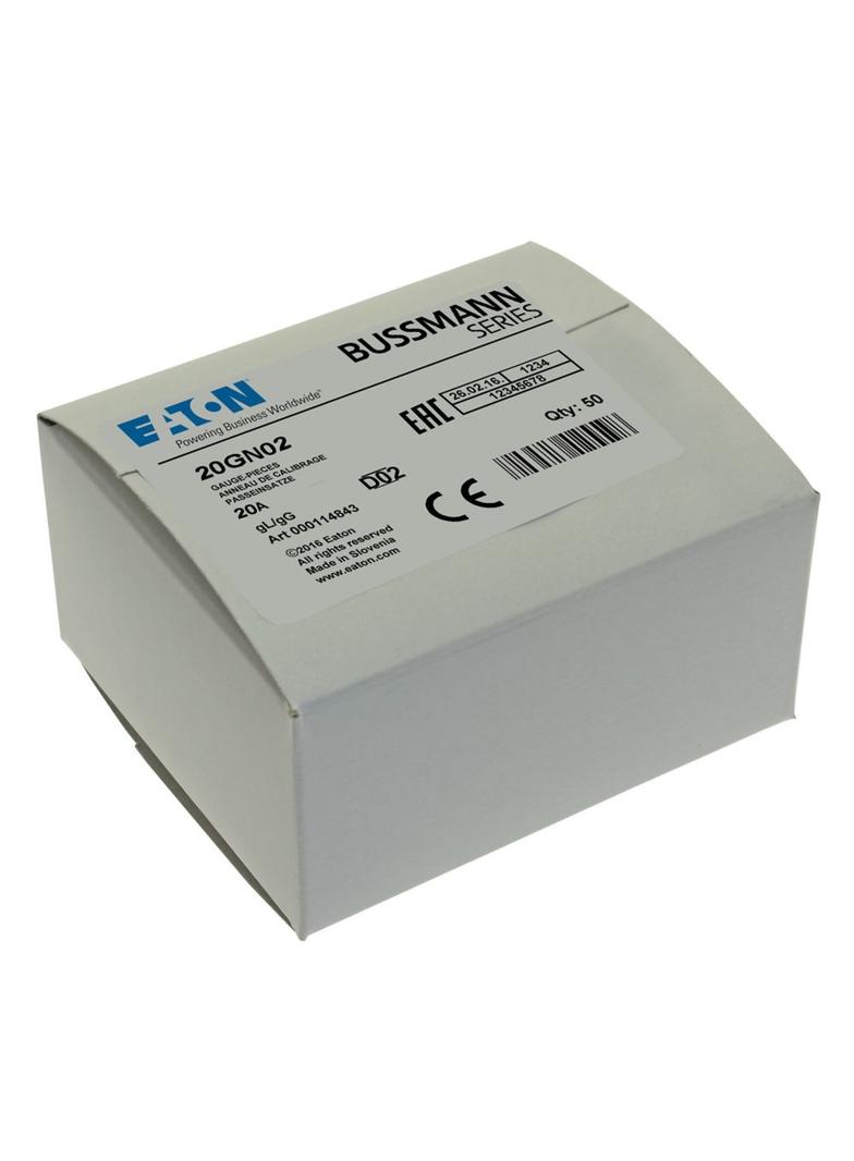 GAUGE PIECE DO2 20A 400V FOR E18 Wstawka kalibrowa D02 20A E18 20GN02 EATON