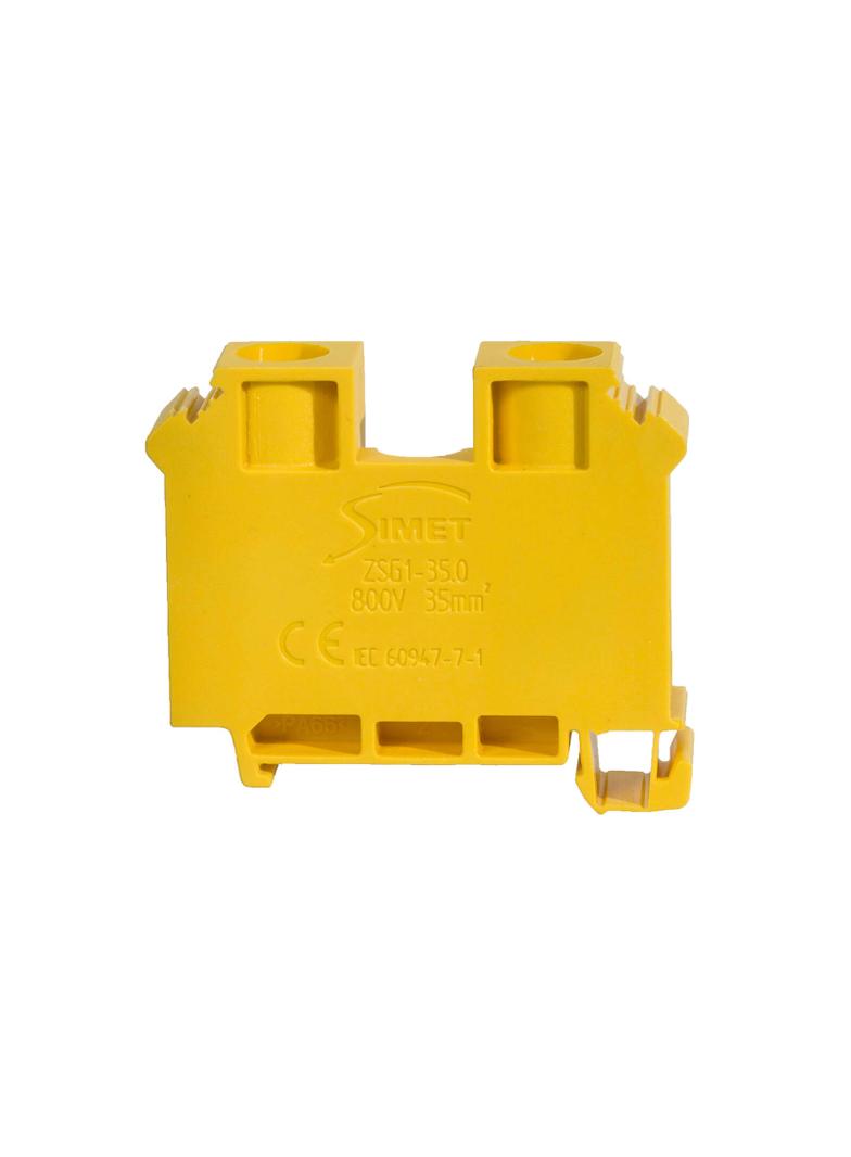 ZSG1-35.0z ,  Złączka szynowa gwintowa, 35,0 mm2, TS 32,35, 1 tor, żółty