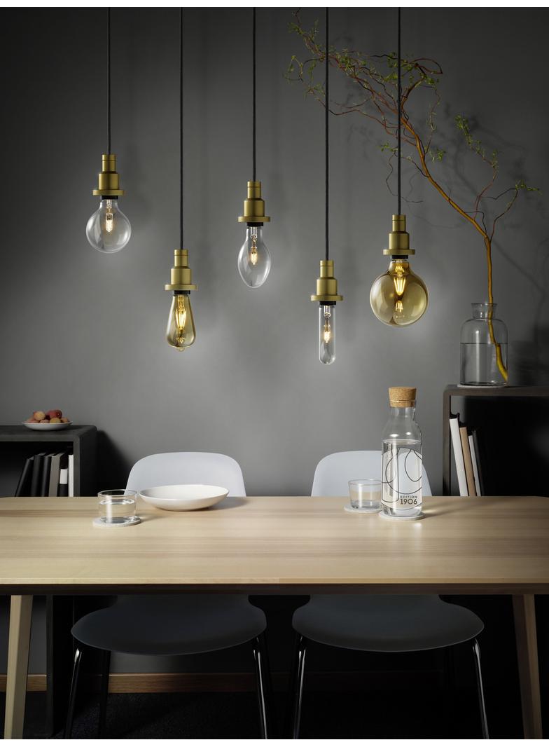 Lampa LED Vintage 1906 dim CL GLOBE125 Filament szkło przezroczyste GOLD 55 dim 7W 825 E27