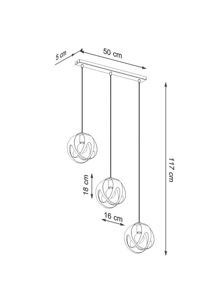 Lampa wisząca TULOS 3L biała