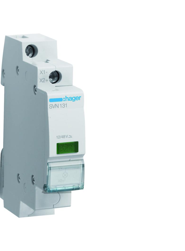 Lampka sygnalizacyjna LED zielona 12-48VAC/DC SVN131 HAGER