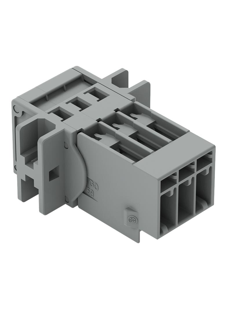 X-COM wtyk 3-biegunowy szary raster 5 mm /50szt./ WAGO