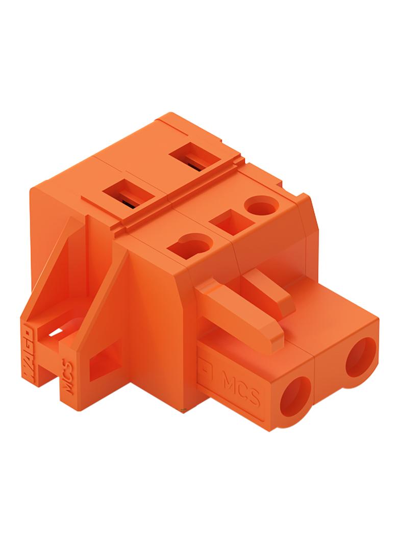 MCS-MIDI Classic gniazdo 2-bieg. pomarańczowe raster 7,62 mm /50szt./ WAGO