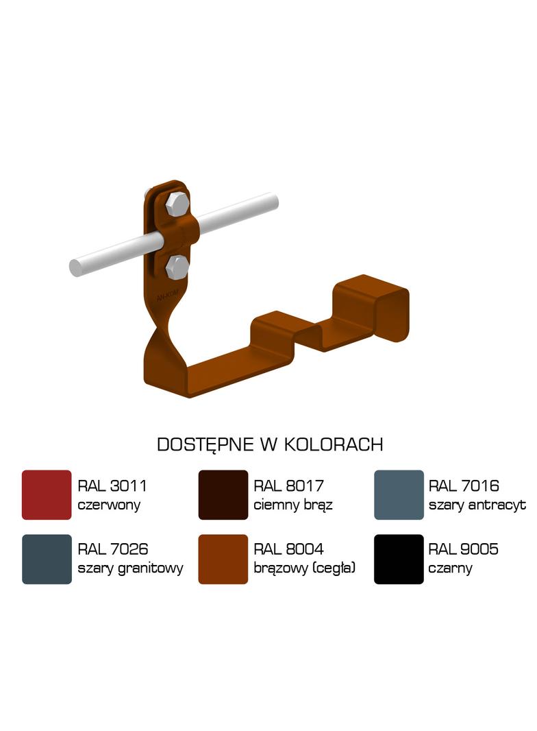 Uchwyt dachowy profilowany skręcany Z-śr. WZÓR 23 H=10cm /La / AN-28W/La / E464428 AN-KOM