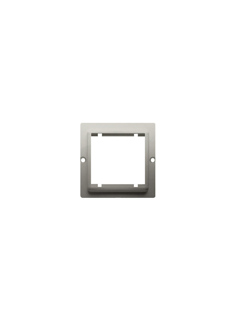 Simon Basic Adapter (przejściówka) na osprzęt standardu 45 × 45 mm. Montaż do puszki na wkręty satynowy BMA45/29 KONTAKT