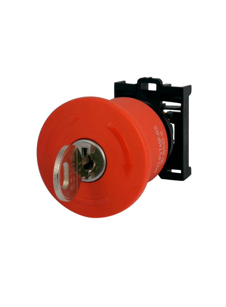 M22-PVS45P-RS Przycisk bezpieczeństwa 45mm z kluczykiem 121466 EATON