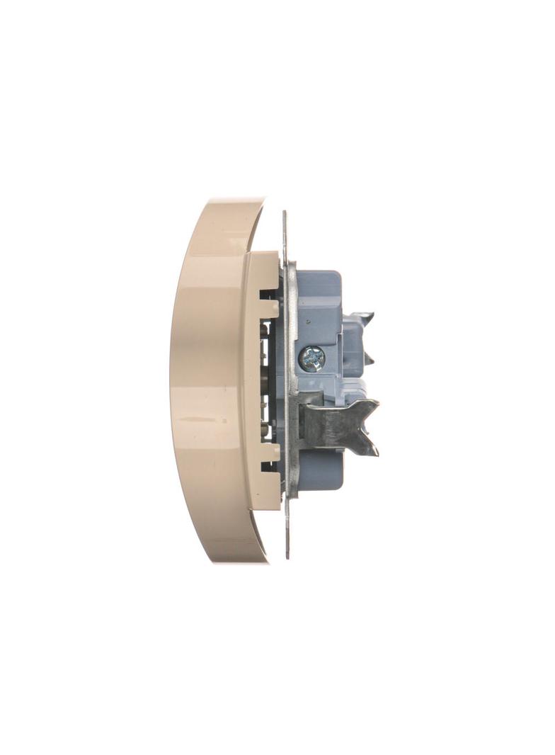 Simon 54 Gniazdo bez uziemienia z przesłonami podwójne 16A z. śrub. kremowy *Do ramek S54 PREMIUM