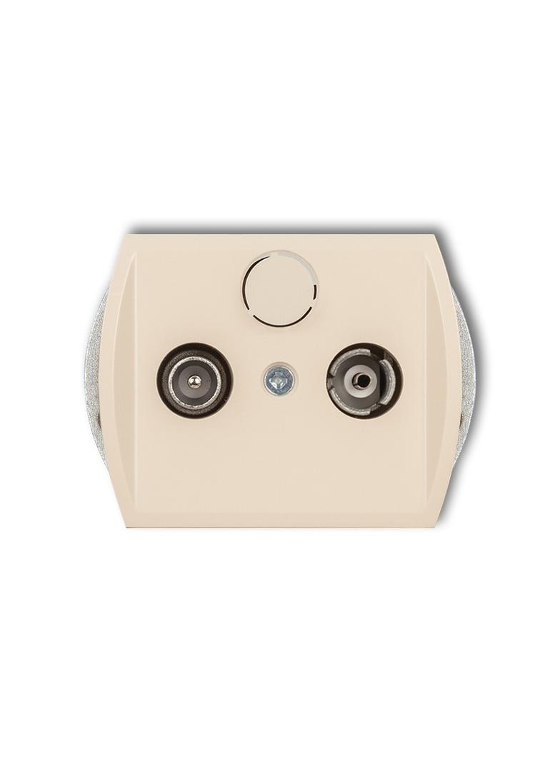 TREND Mechanizm gniazda abonenckiego RTV przelotowego 15dB beżowy