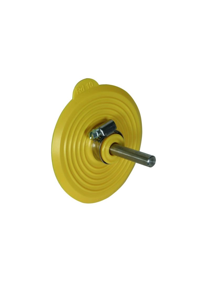 Uszczelka wodoszczelna do 1 bar na przepust dla drutu 10 mm, tworzywo, żółta