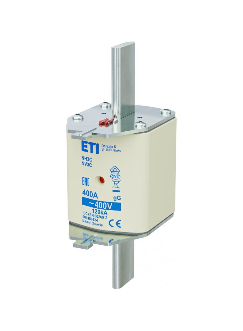 Wkładka topikowa NH zwłoczna KOMBI NH3C gG 400A 400V 004186124 ETI