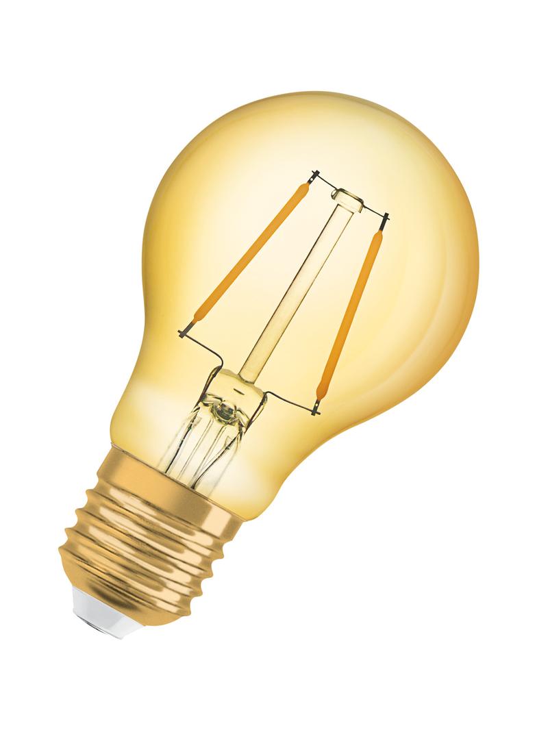Lampa LED Vintage 1906 CL A Filament szkło przezroczyste GOLD 22 non-dim 2,5W 824 E27