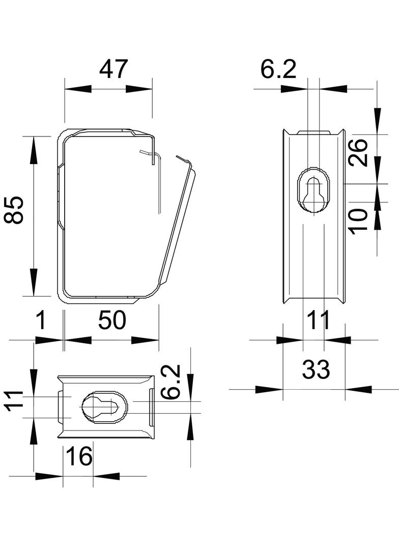 2031 M 30 VA, OBEJMY OBO GRIP 2031/30 V2A