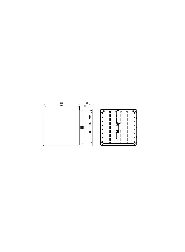 Panel LED Ledinaire RC065B G5 UGR19 28W 3400lm IP20/40 4000K barwa neutralna ściemnialna 34S/ 840 PS