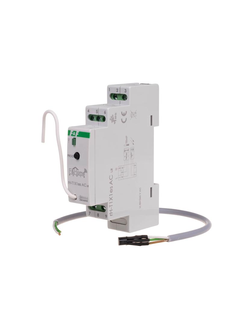 Moduł radiowy czujnika jasności/temperatury montaż na szynie DIN rH-T1X1es-AC-LR F&F