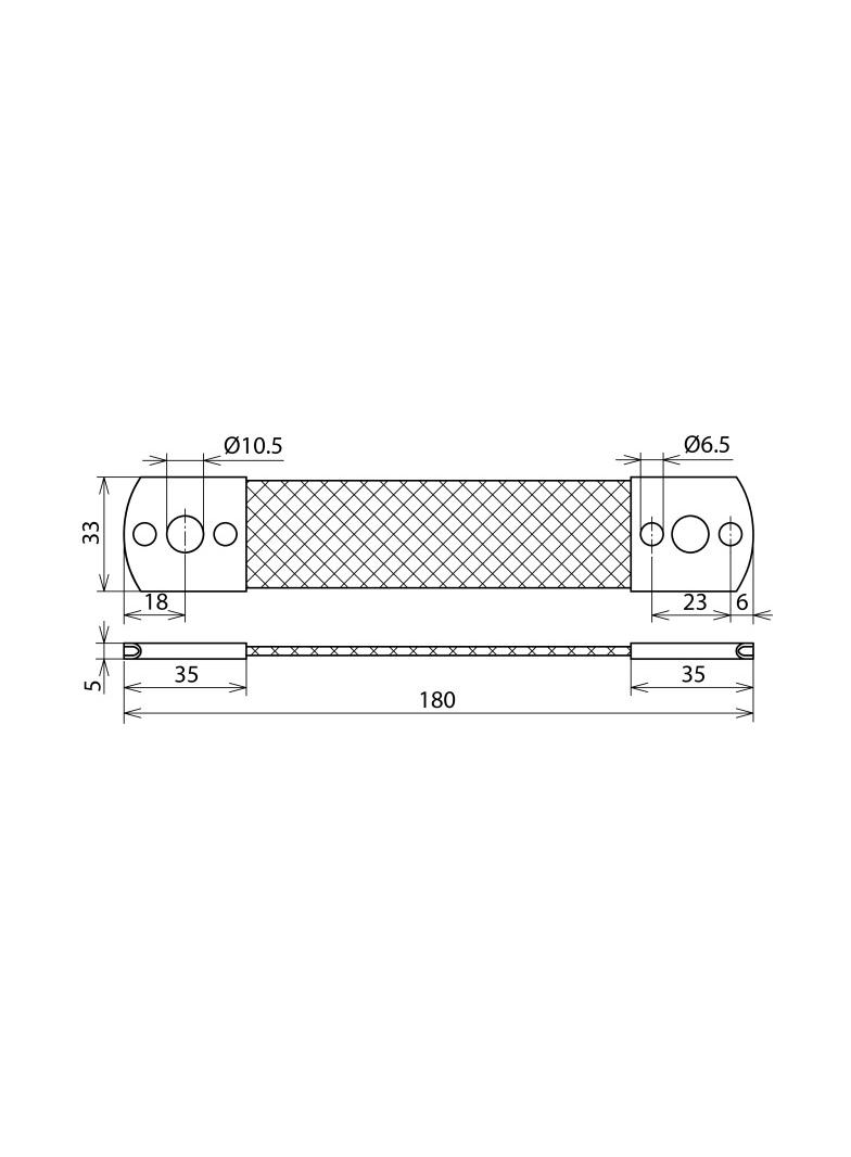 Taśma łącząca bardzo giętka dł. 180 mm, Alu