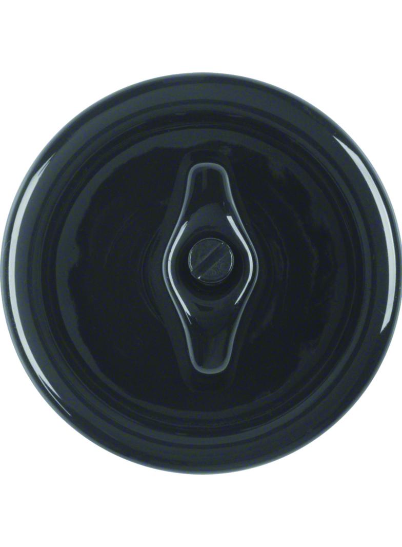 Serie 1930 Płytka czołowa z pokr. do łącznika obr. porcelana Rosenthal czarny