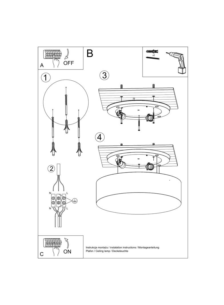 Sollux Plafon ARENA 55 szary SL.0918