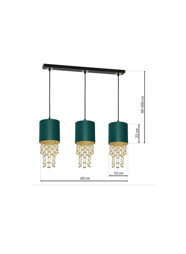 Milagro lampa wisząca Almeria 3xE27 zielono/złota MLP64500