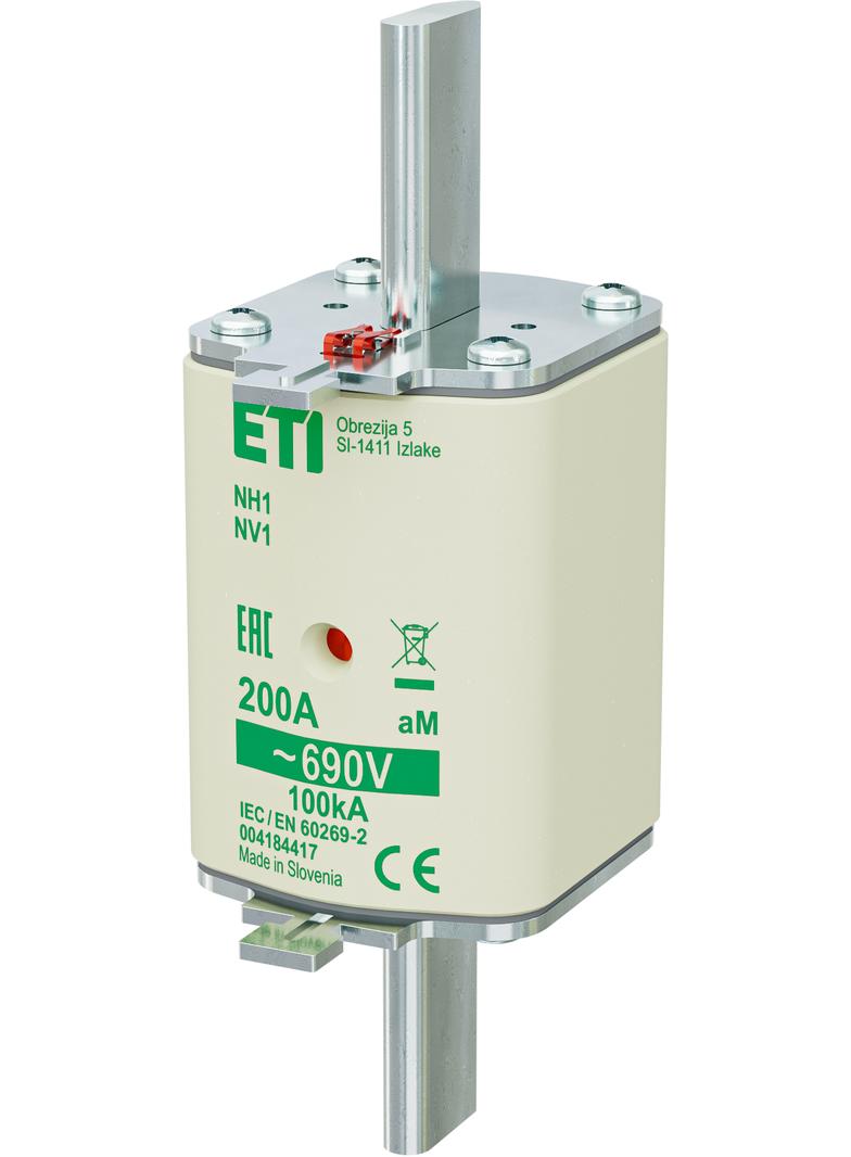 Wkładka topikowa NH silnikowa KOMBI NH1 aM 200A 690V 004184417 ETI