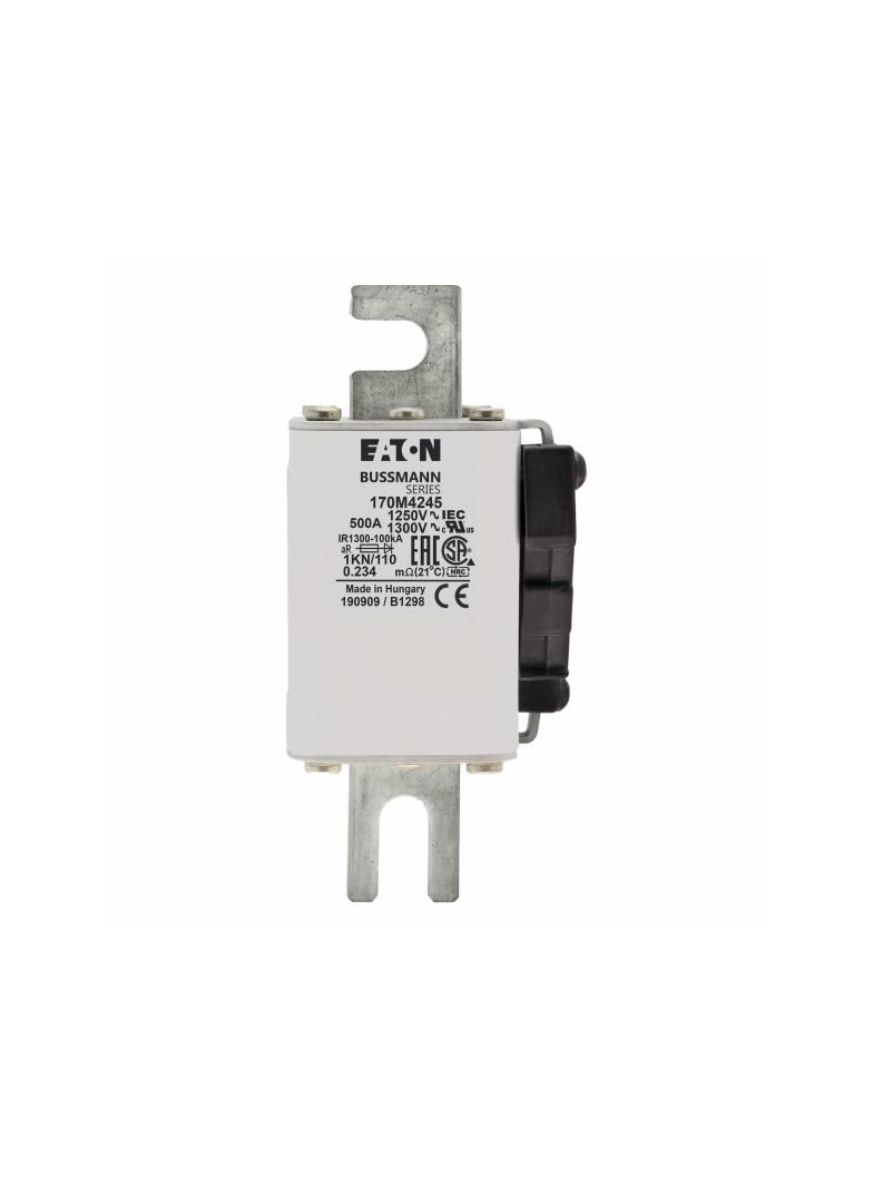 FUSE 500A 1250V 1KN/110 AR CU Wkładka szybka 500A AC 1250V rozmiar 1 53x69x138 mm aR DIN I 170M4245