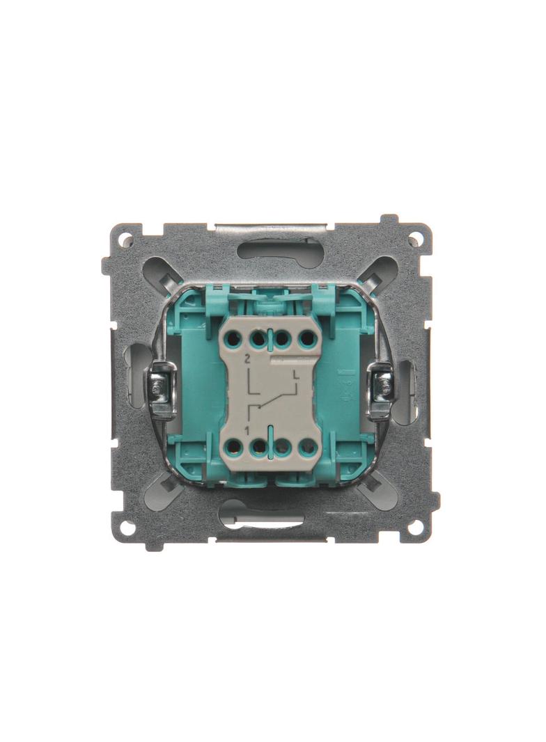 Simon Basic Łącznik schodowy 10A 250V szybkozłączka stal inox BMW6.01/21 KONTAKT