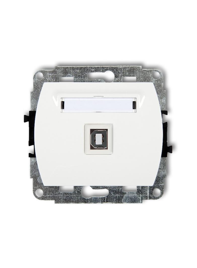 TREND Gniazdo pojedyncze USB A-B 2.0 biały GUSB-3 KARLIK