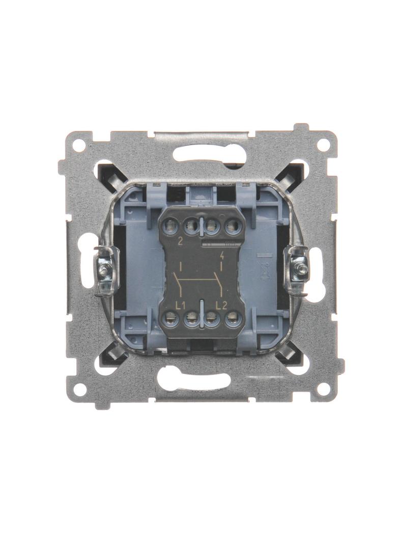 Simon 54 Łącznik dwubiegunowy 16A 250V zaciski śrubowe antracyt DW2A.01/48 KONTAKT