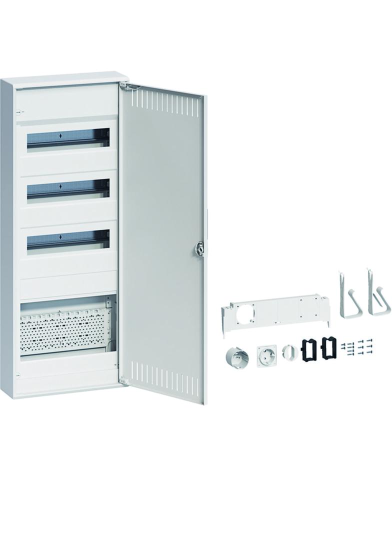 volta hybrid Rozdzielnica hybrydowa n/t, 36M, 1x płyta, 1x gniazdo, drzwi stal.