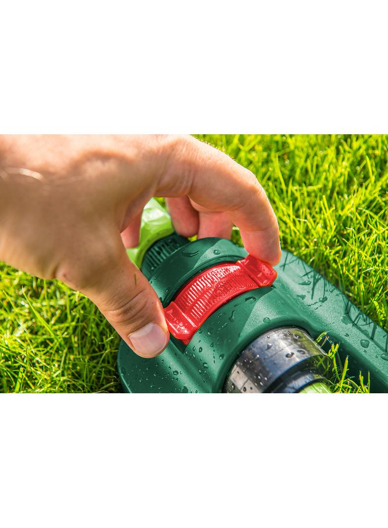 Zraszacz oscylacyjny, powierzchnia zraszania do 336 m2, 16 dyszy zraszających, igła do udrażniania d