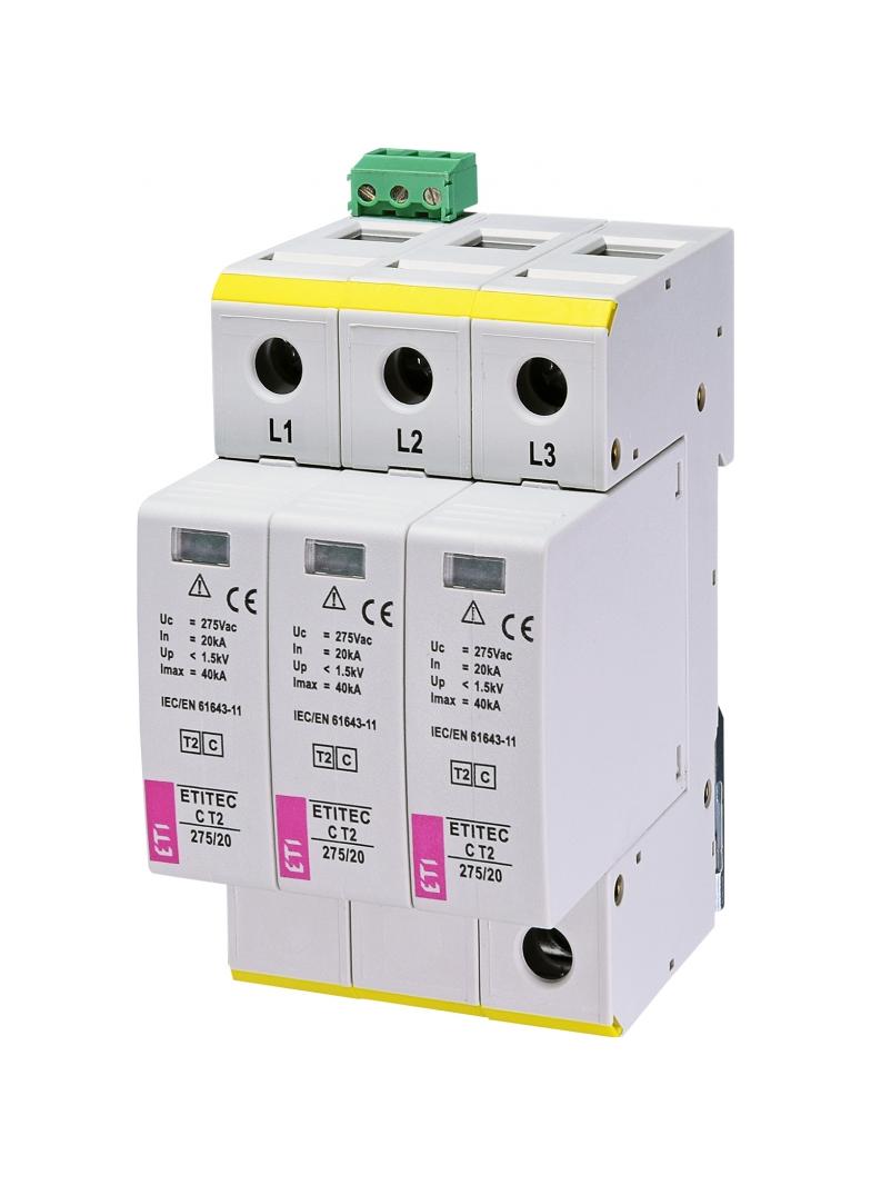 Ogranicznik przepięć T2 (C) TEC C T2 275/20 3+0 RC 002440400 ETI