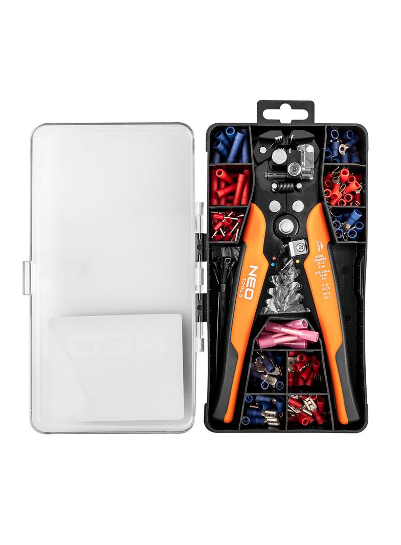 Automatyczny ściągacz izolacji 205mm, czołowy + konektory 230 szt.