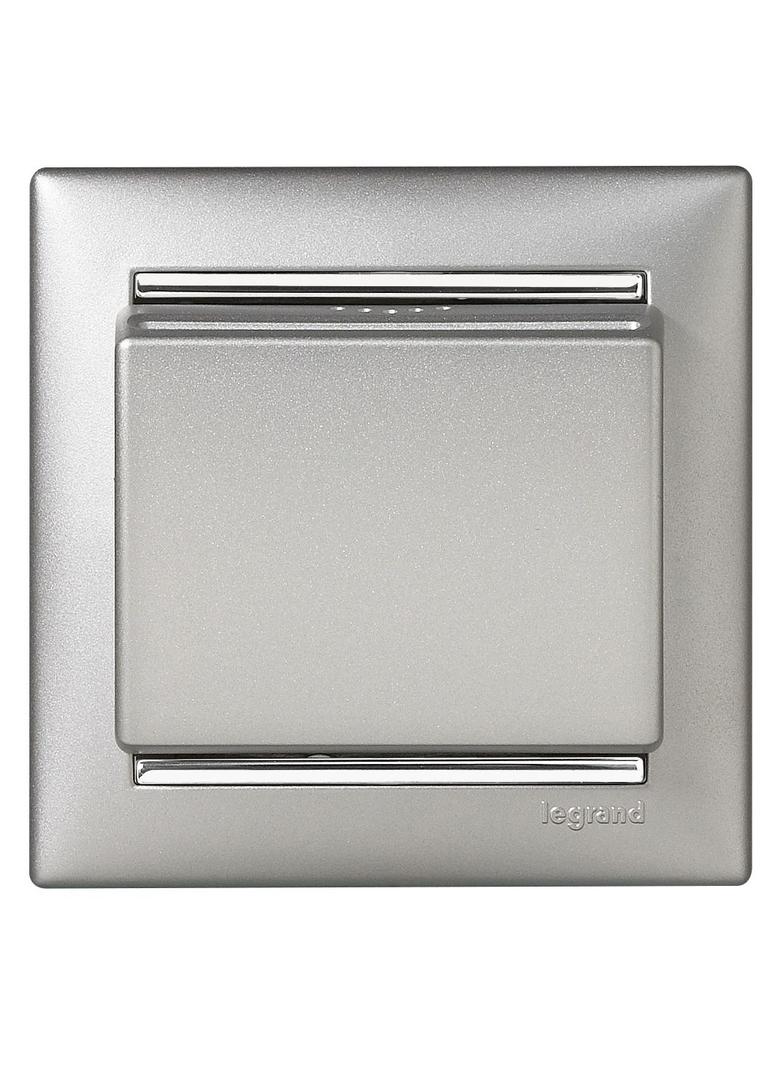VALENA ŁĄCZNIK HOTELOWY ELEKTRONICZNY 10A-250V~ ALUMINIUM, Legrand