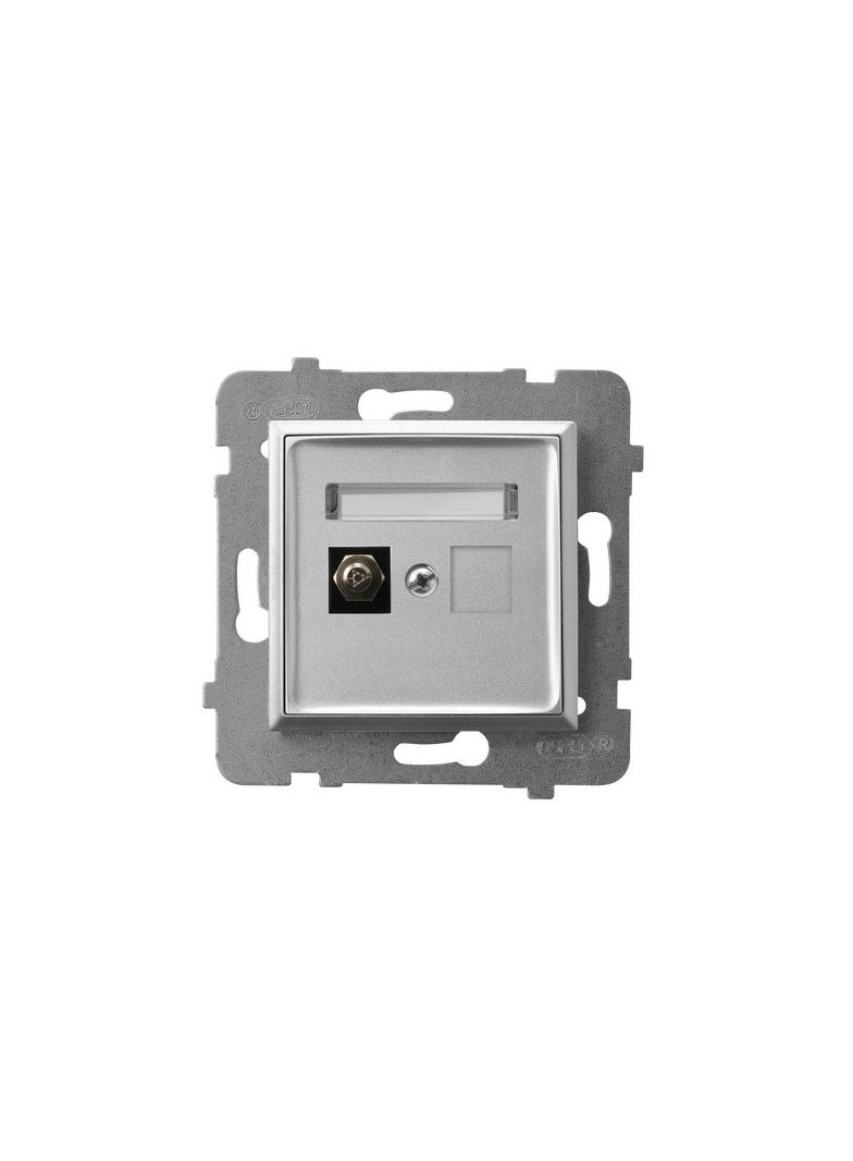 ARIA Gniazdo ekwipotencjalne pojedyncze - kolor srebro