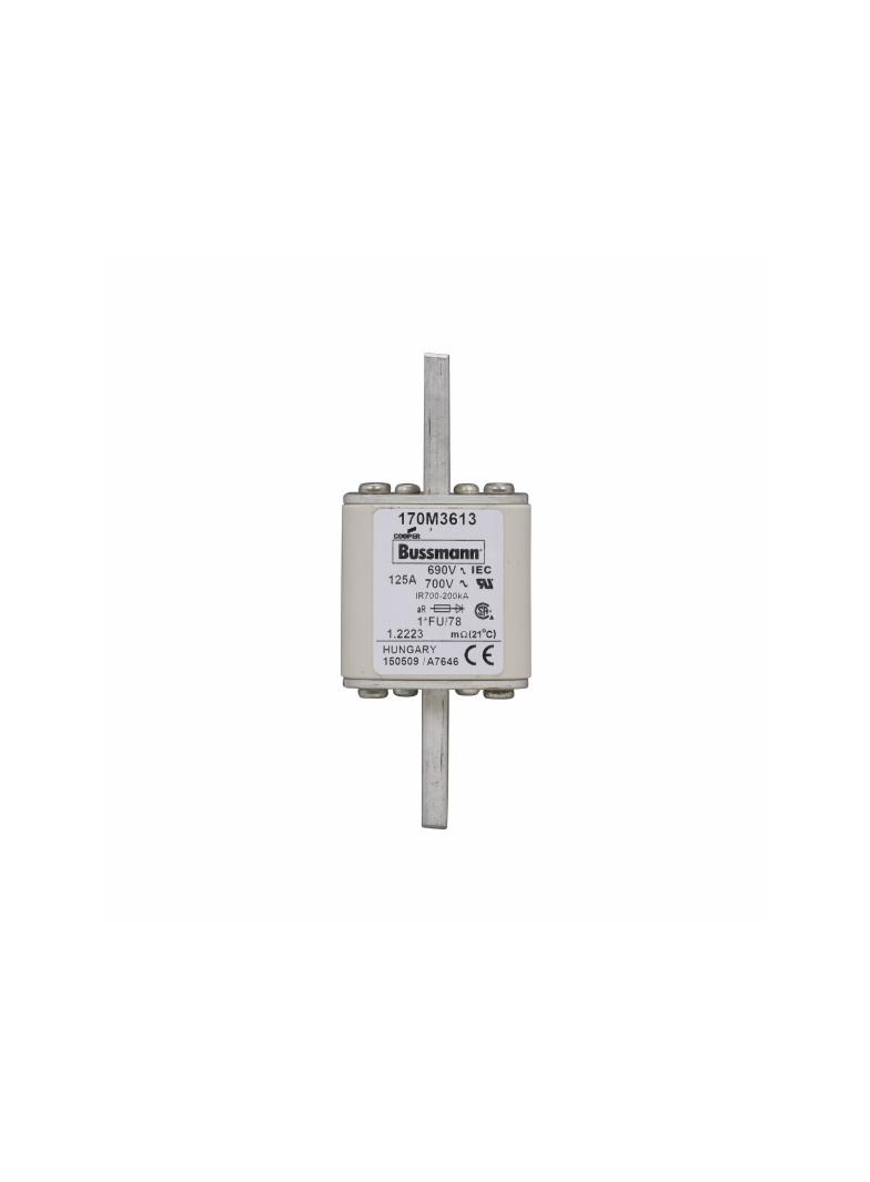 FUSE 125A 690V 1 FU 78 AR UC Wkładka szybka 125A AC 690V rozmiar 1 45x45x110 mm aR, 170M3613 EATON