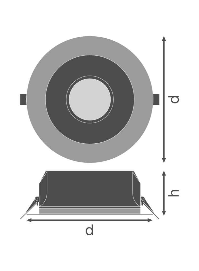 DOWNLIGHT UGR19 DN195 PFM 21W 840 DALI WT LEDV LEDVANCE