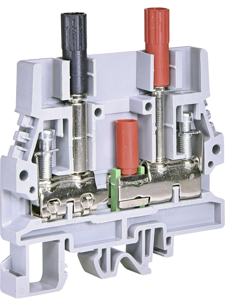ESC-SCB.6/CD Złączka gwintowa pomiarowa rozłączalna (szara) 6 mm2