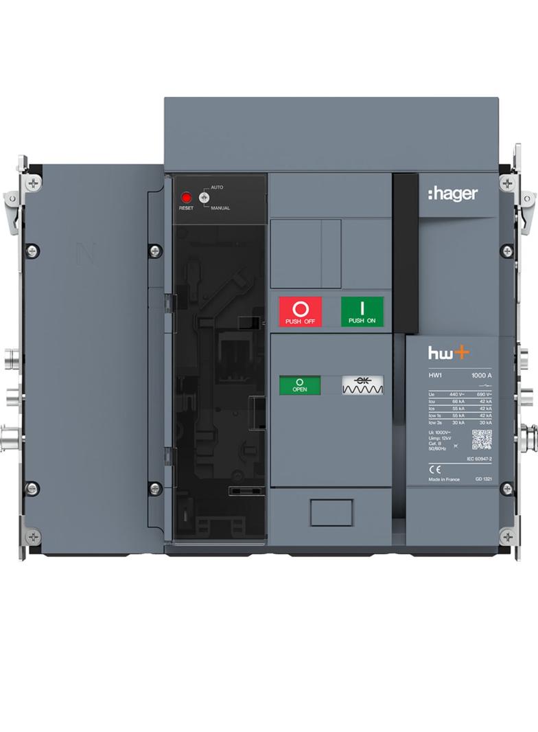 ACB HW1 66kA 1000A 4P Wyłącznik powietrzny wysuwny do wyzwalacza sentinel HW1E410DB HAGER