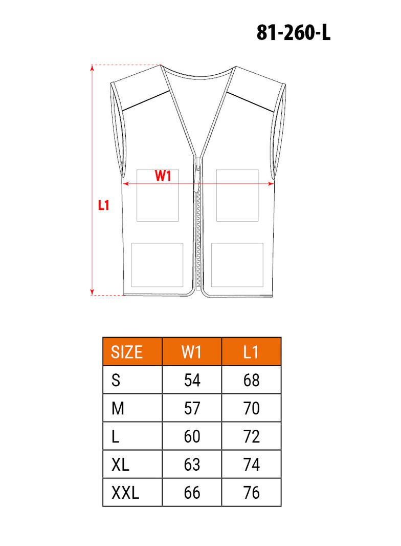Kamizelka robocza, rozmiar L/52