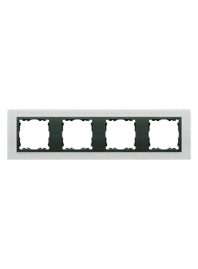 Simon 82 Nature Ramka 4-krotna Nature-metal Inox mat / pierścień grafit 82847-31 KONTAKT