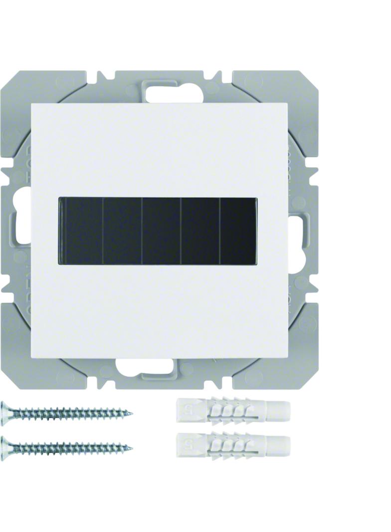 BERKER B.X/S.1 KNX RF Przycisk pojedynczy płaski z baterią słoneczną biały 85655189 HAGER