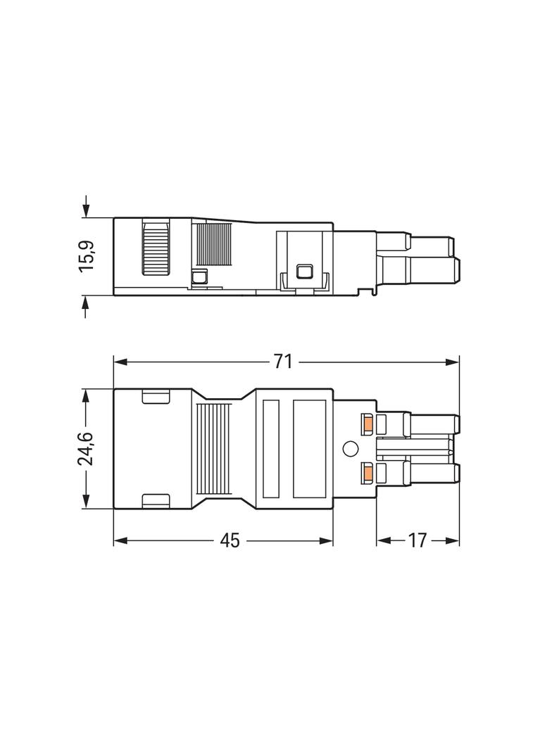 WINSTA gniazdo 2-biegunowe