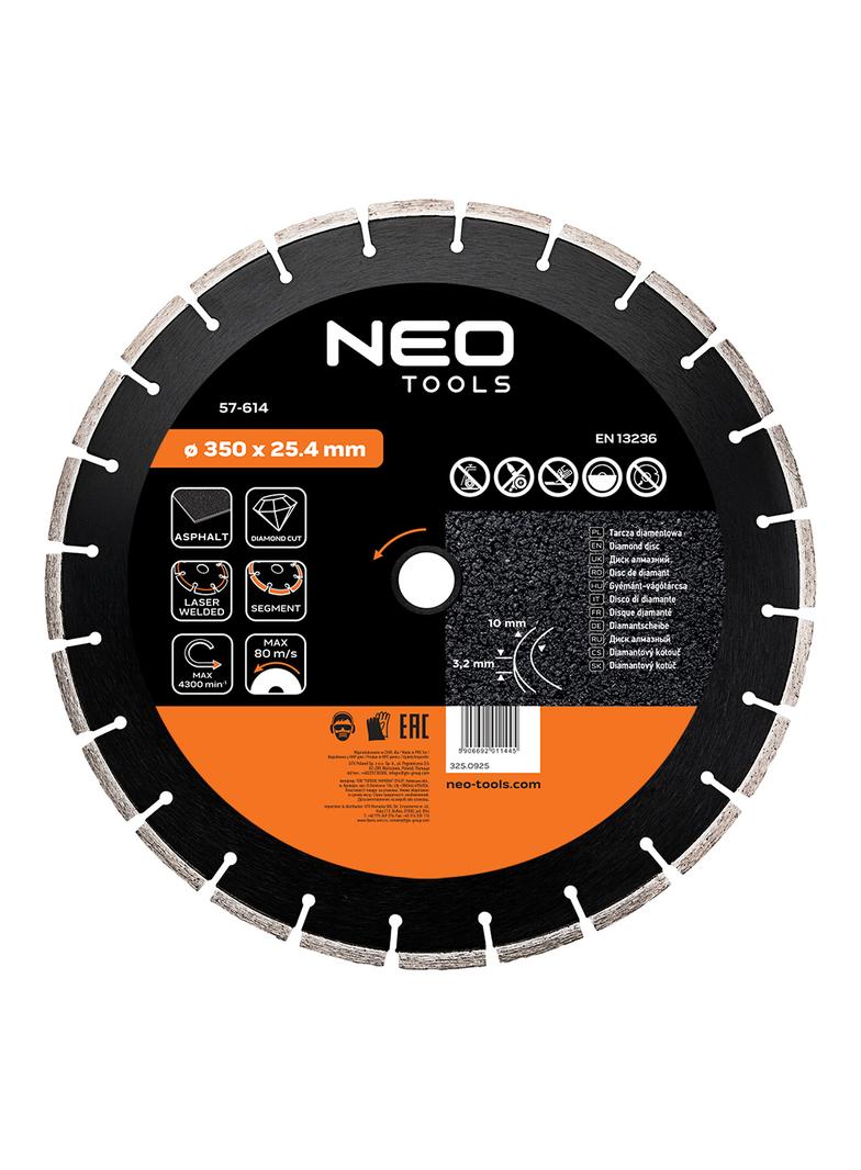 Tarcza diamentowa 350 x 25.4 mm, segmentowa, spawana laserowo