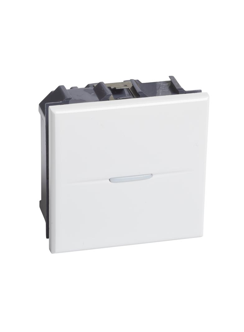 AXOLUTE - Łącznik jednobiegunowy 10AX (zaciski śrubowe) 2 moduły AXIAL biały, Bticino