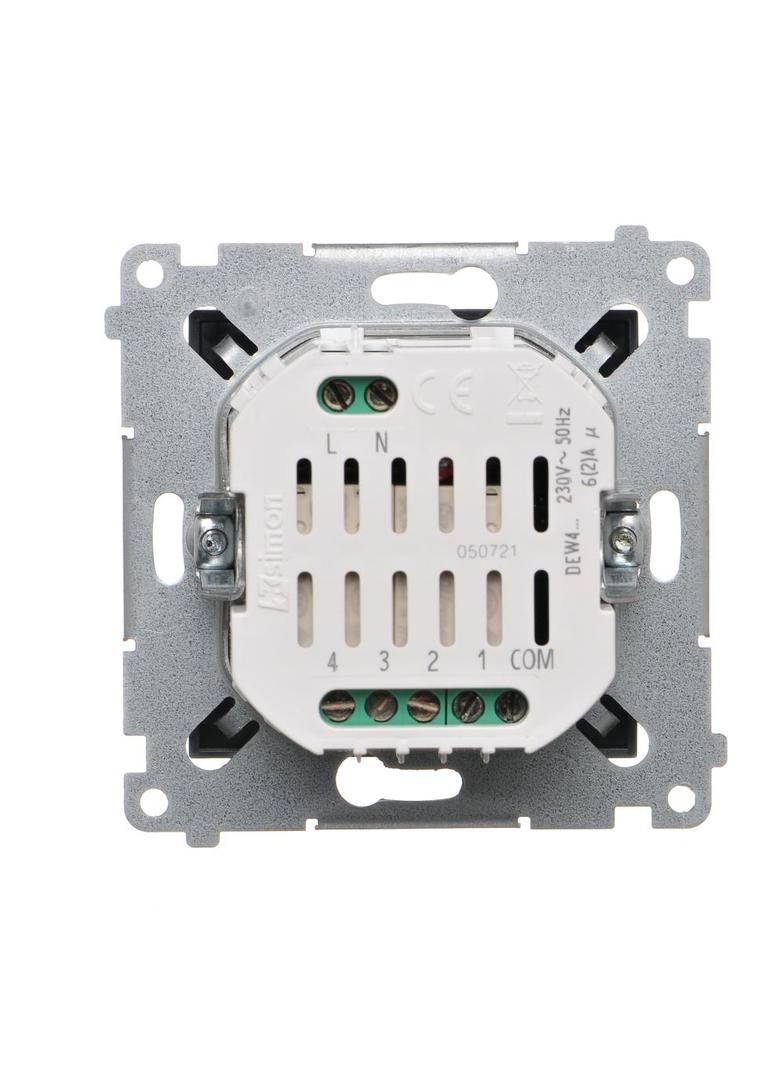 Simon 54 Elektroniczny łącznik/przycisk 4-krotny do sterowania 4 obwodami brąz mat DEW4.01/46 KONTAKT