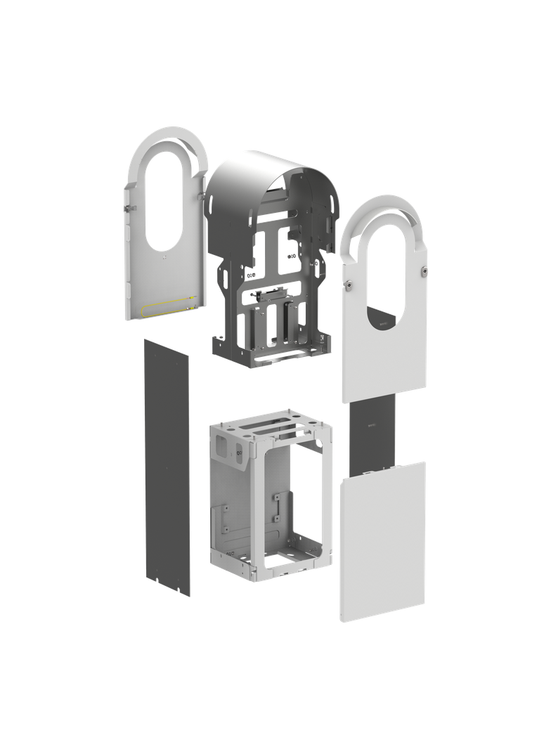 Obudowa zestawu, EVlink Pro AC Metal, do stojącej stacji z 2 punktami ładowania, stalowa