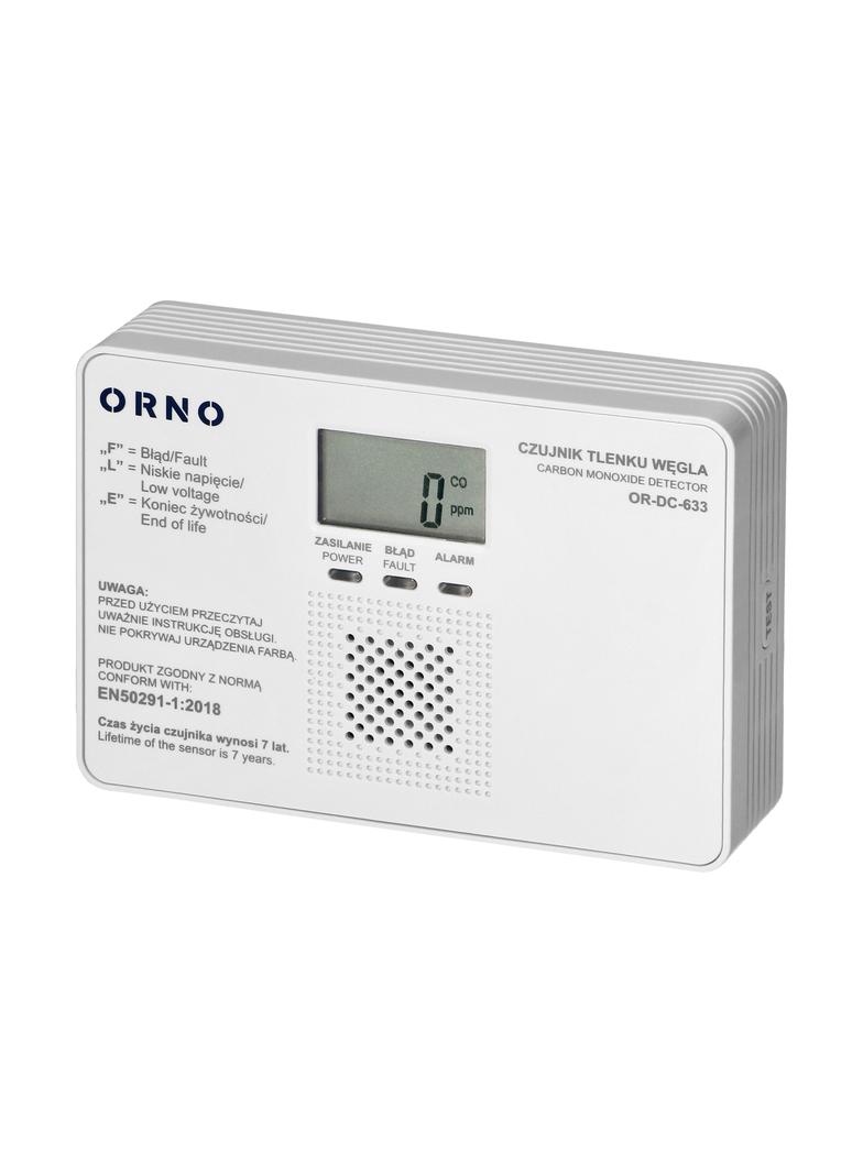 Bateryjny czujnik tlenku węgla (czadu) 9V żywotność 7lat zgodność z normą EN 50291-1:2018 Testow OR-