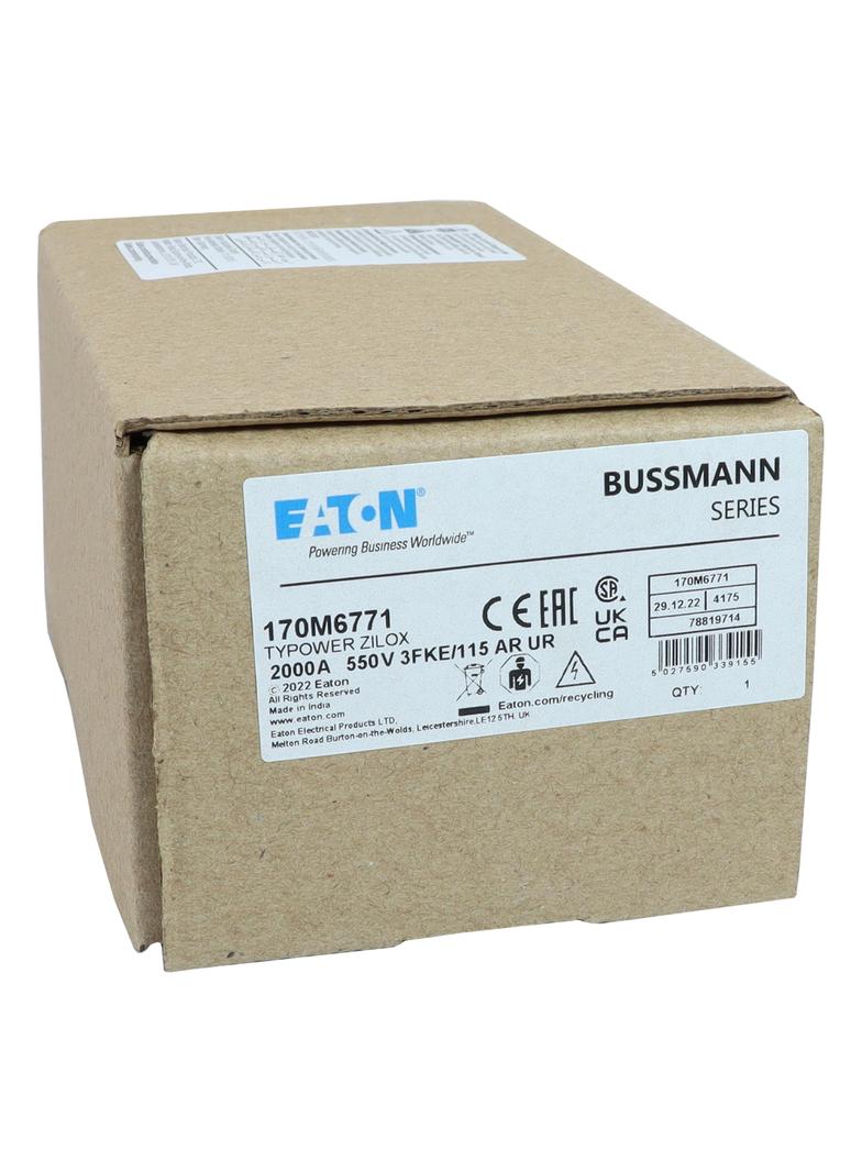 FUSE 2000A 550V 3FKE/115 AR UR Wkładka szybka 2000A AC 550V rozmiar 3 76x92x139 mm aR IEC, 170M6771
