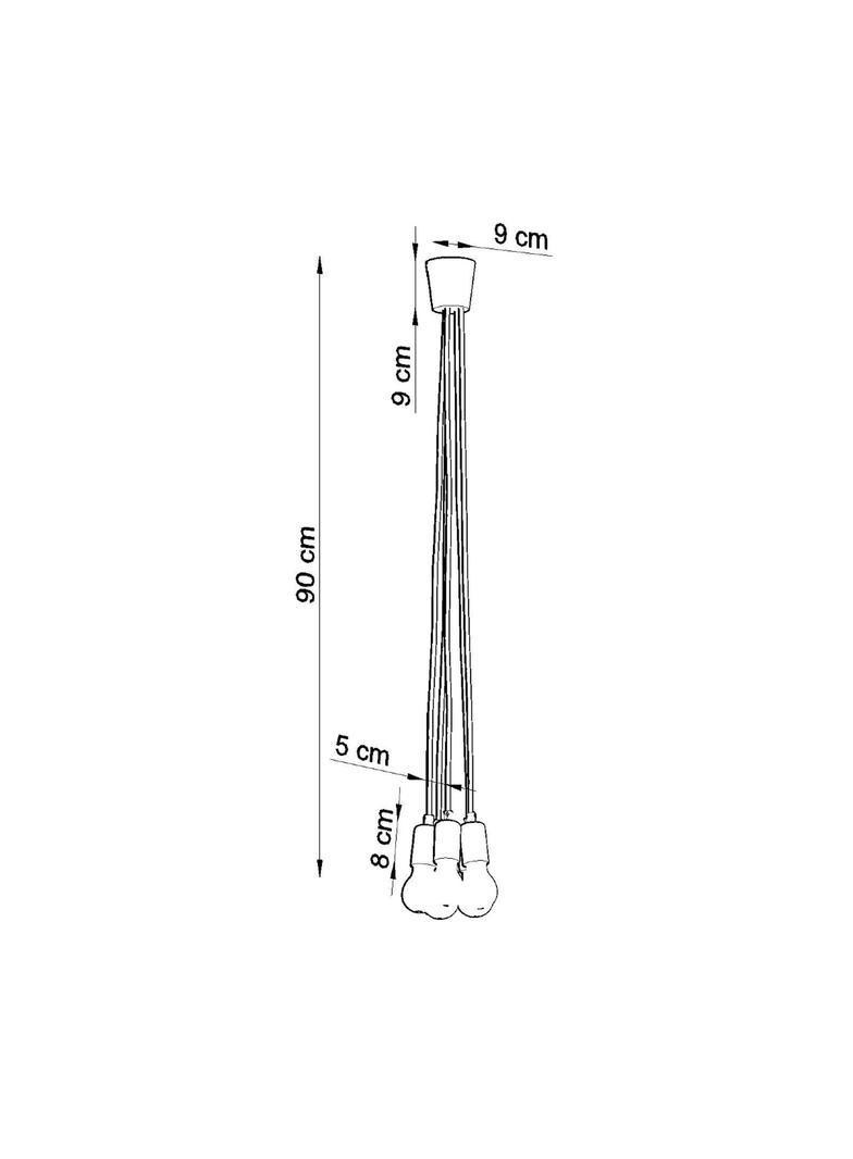 Sollux Lampa wisząca DIEGO 5 czarna SL.0574