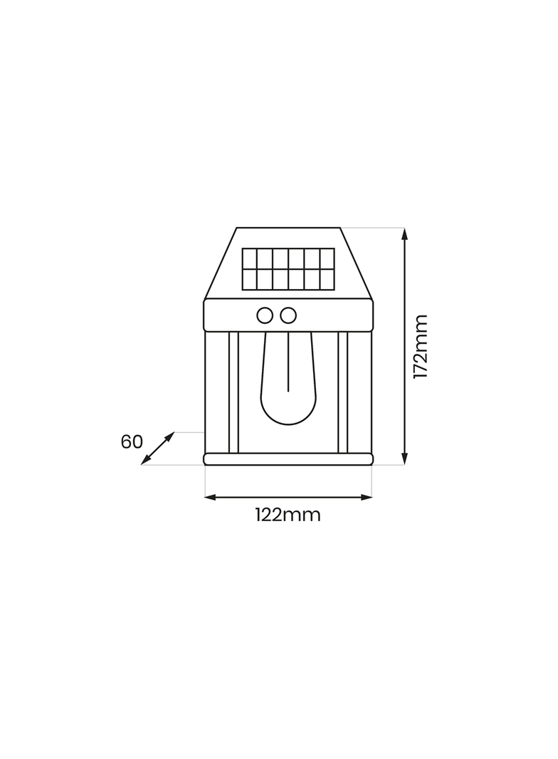 MILAGRO Kinkiet Solarny Filo 3000K