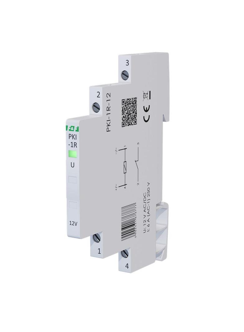 Przekaźnik interfejsowy styk rozwierny 12 V AC/DC 1/3S TH-35 PKI-1R-12V F&F